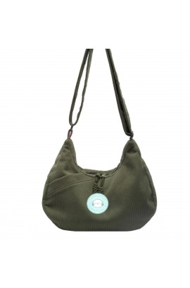 CHIOS CLUB - 燈芯絨斜孭袋 TOTE67/綠色